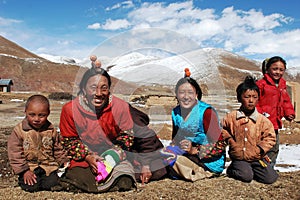 Family in Tibet