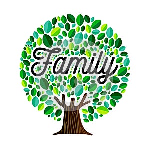 Family tree concept illustration for genealogy