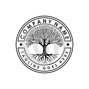 Family Tree of Life stamp seal logo design inspiration