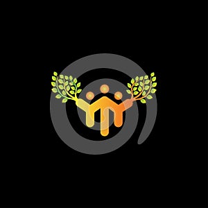 Family tree logo vector template design