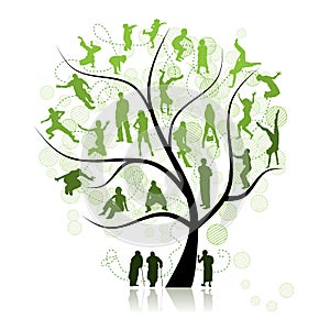 Famiglia un albero parenti 