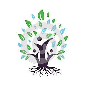 Family Tree And Roots Logo Design.