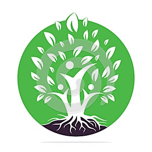 Family Tree And Roots Logo Design.