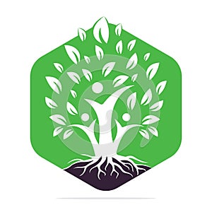 Family Tree And Roots Logo Design.