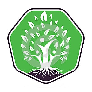 Family Tree And Roots Logo Design.