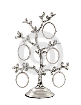 Family tree silver photo frame