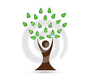 Family tree vector logo, illustration.