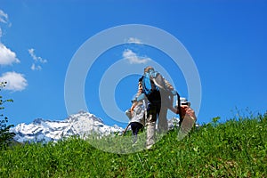 Family trekking