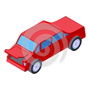 Family trunk car icon, isometric style
