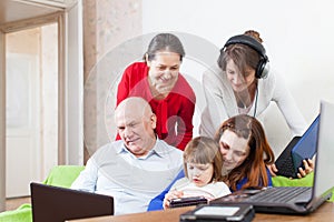 Family uses few various devices