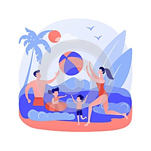 Family vacation abstract concept vector illustration.