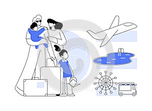 Family vacation abstract concept vector illustration.