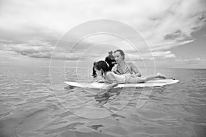 Family on vacation. Family Surfing. Summer holidays