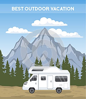 Family vacation Road trip poster template