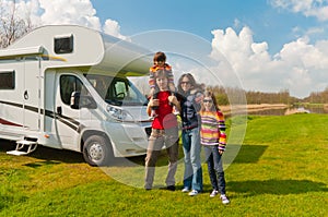 Family vacation trip in motorhome