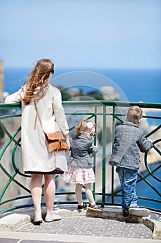 Family at viewpoint