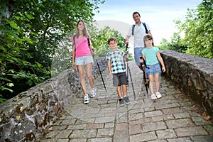 Family on walking journey