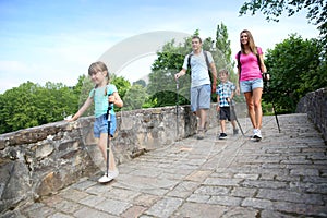 Family on walking journey