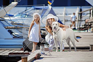 Family walking on vacations