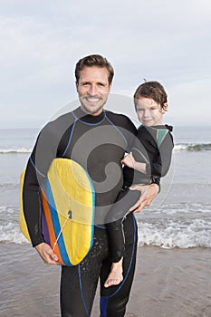 Family in Wetsuits