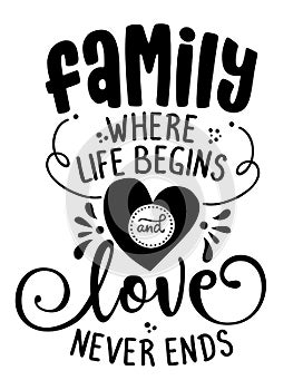 Family where life begins and love never ends