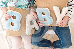 Family wife banner baby