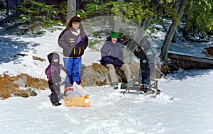 Family Winter Outing Ontario Canada