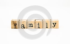 Family wording, relatives concept photo