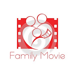 family movie brand, symbol, design, graphic, minimalist.logo