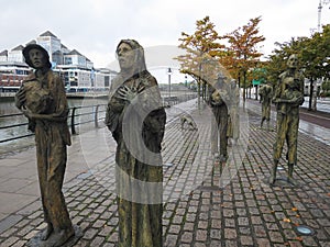 The Famine Memorial in Dublin, IRELAND