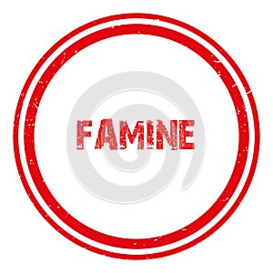 famine stamp on white