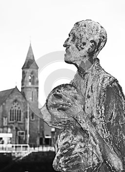 Famine statues in Dublin, Ireland