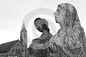 Famine statues in Dublin, Ireland photo