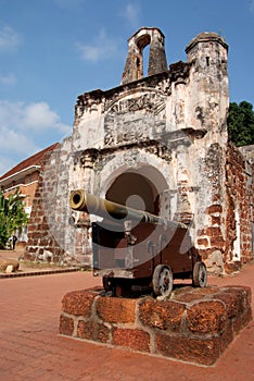 The A famosa fort in Malacca city.