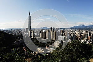 Famous 101 skyscraper and buildings in Taipei
