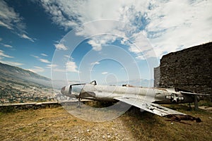 Famous airplane located in fortress of Gjirokastra, Albania
