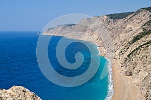 Famous Amos beach at Kefalonia Greece