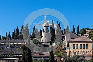 The famous ancient flour mill on Yemin Moshe