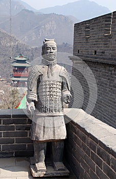 Famous ancient soldiers on Great Wall(China)