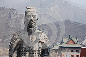 Famous ancient soldiers on Great Wall(China)