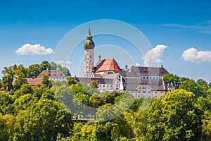 Famous Andechs Abbey in summer, district of Starnberg, Bavaria, Germany