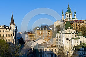 Famous Andreevsky street in Kiev, Ukraine