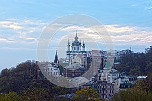 Famous Andreevsky Uzviz street in Kiev, Ukraine