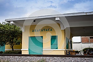 The famous Aracataca train station, one of the literary settings of Gabriel Garcia Marquez in his Nobel laureate book One Hundred photo