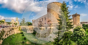 Famous Aragonese Castle (Castello Aragonese) in Venosa, Basilicata, Italy