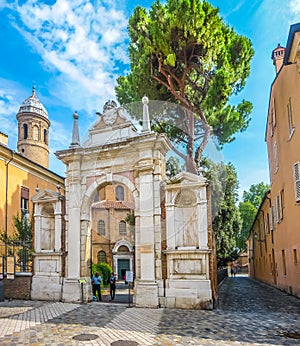 Famous arc from Basilica di San Vitale in Ravenna, Italy photo