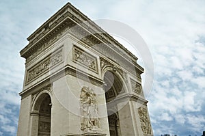 Famous Arc de Triomphe in Paris city