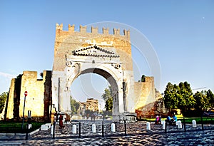 The Famous Arch of Augustus in Rimini, Italy