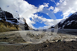 The famous Athabasca Galcier / Columbia Icefield in Alberta / British Columbia - Canada photo