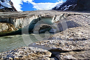 The famous Athabasca Galcier / Columbia Icefield in Alberta / British Columbia - Canada photo